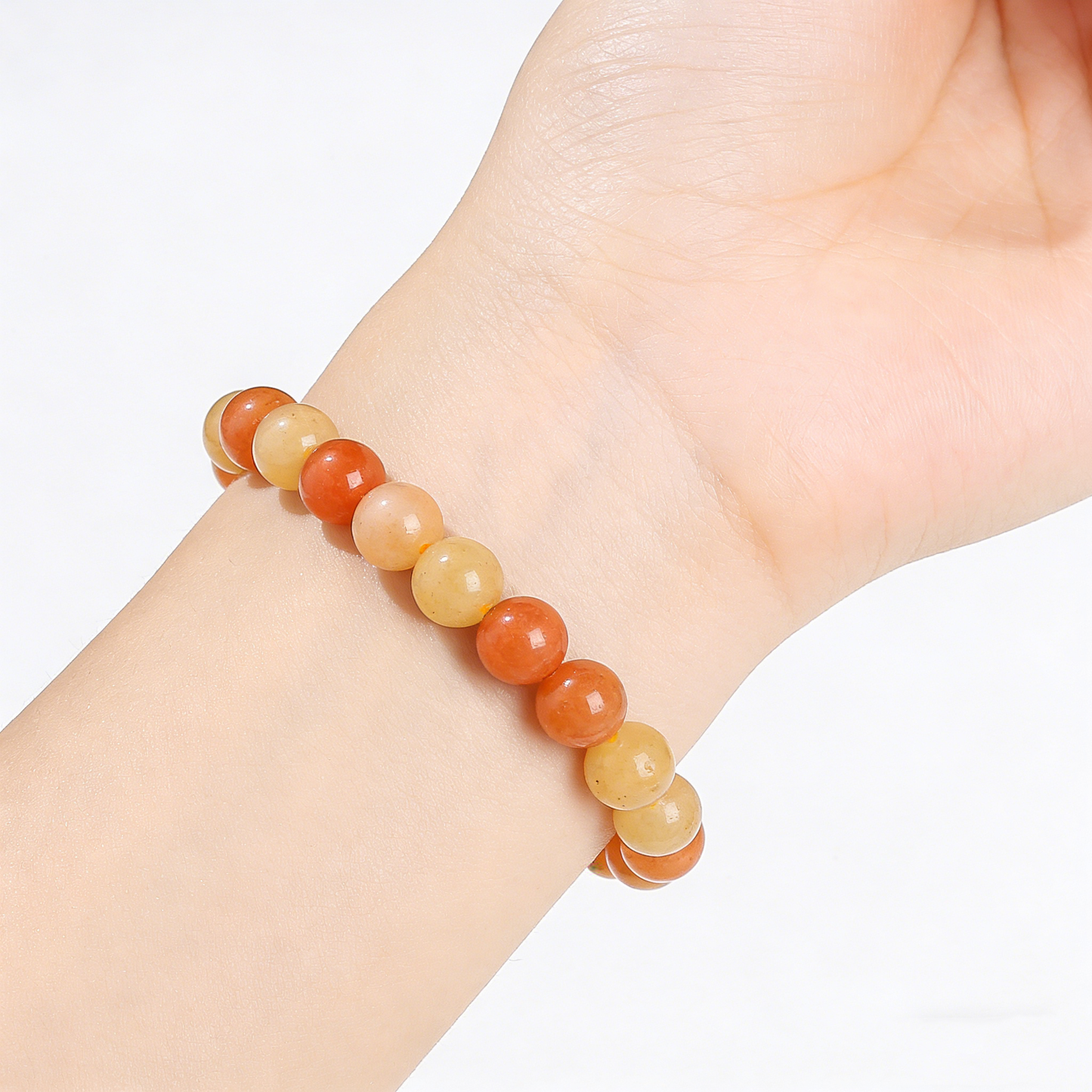 Red Aventurine Bead Bracelet