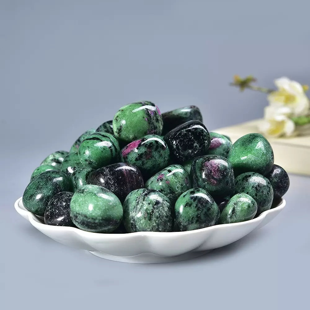 Red-Green Jade Tumbled