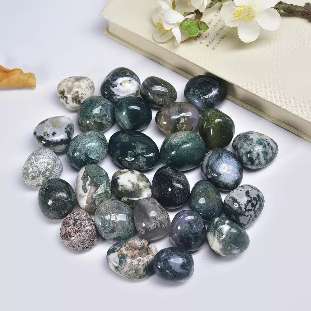 Water Grass Agate Tumbled