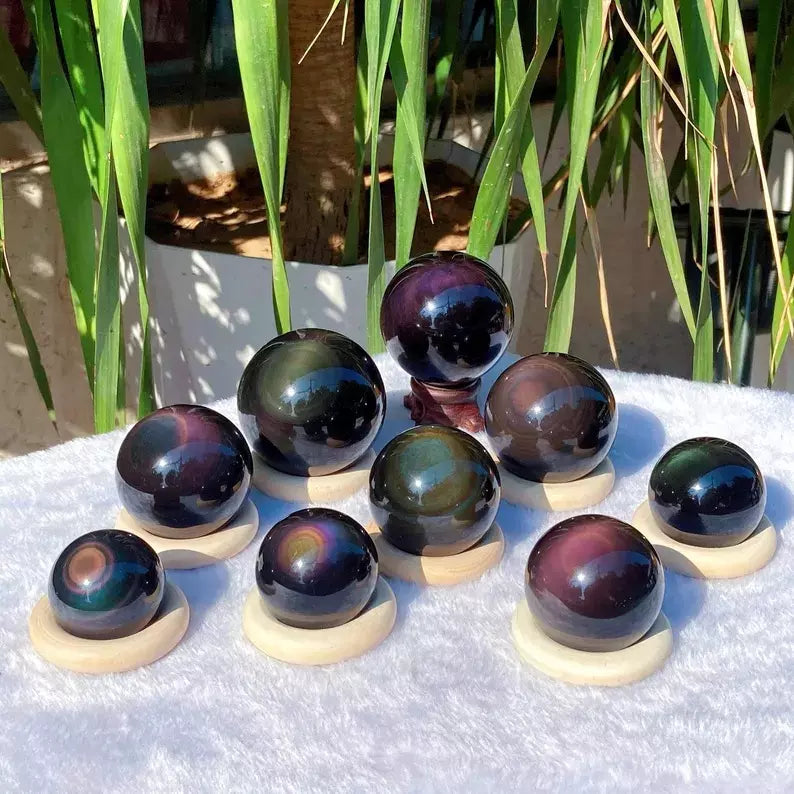 Rainbow Eye Obsidian Sphere