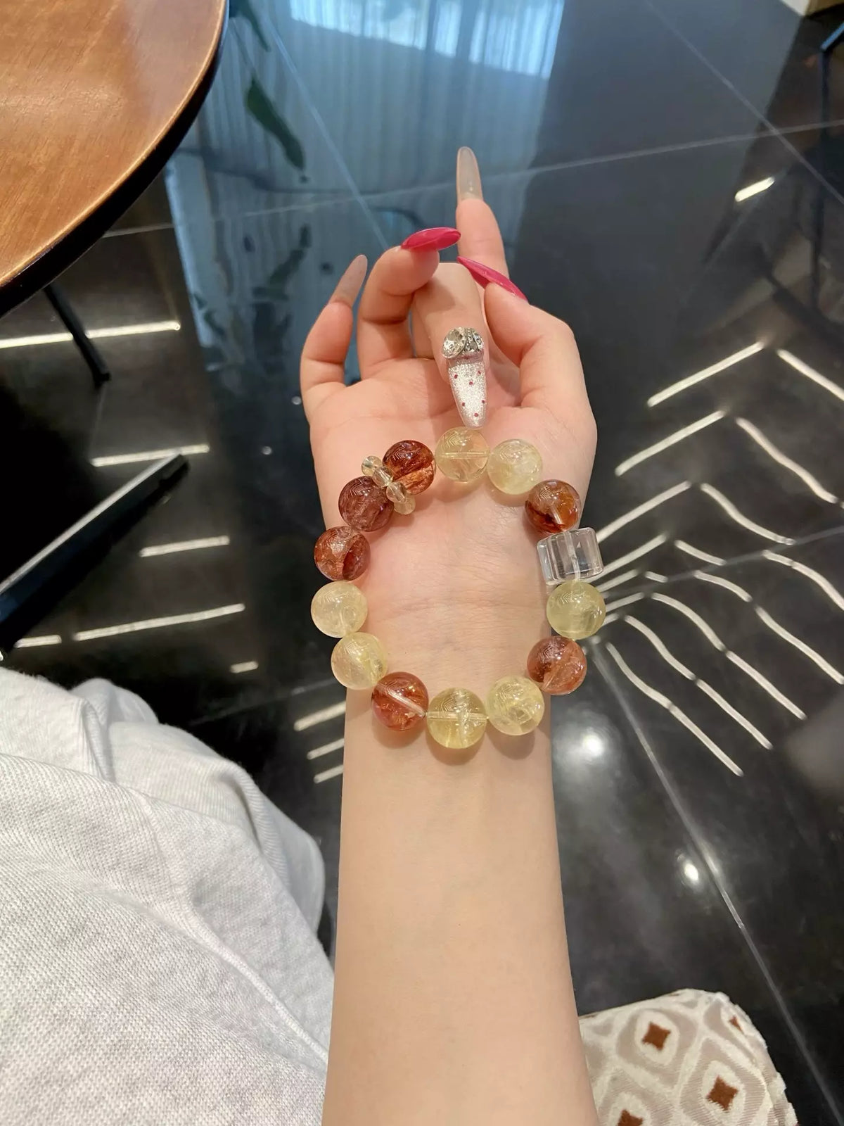 Golden Red Crystal Charm