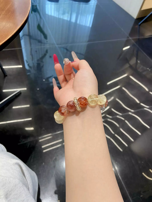 Golden Red Crystal Charm