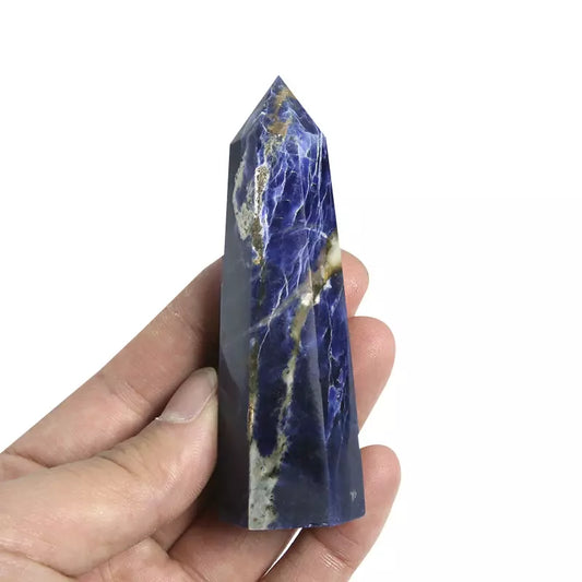 Blue Vein Stone Mini Tower Crystal