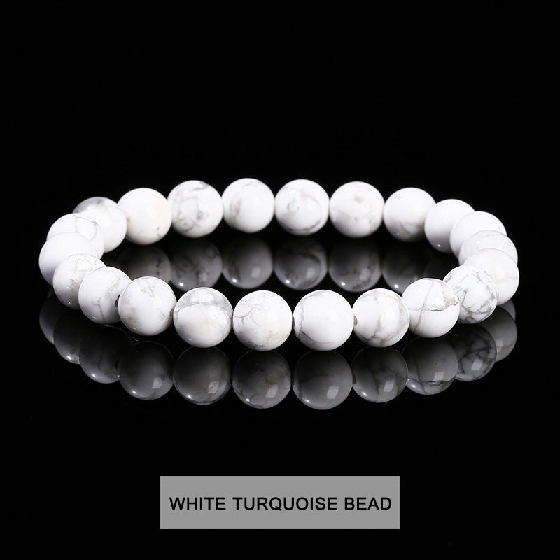 White Turquoise Bead Bracelet