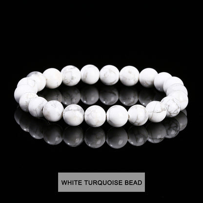 White Turquoise Bead Bracelet