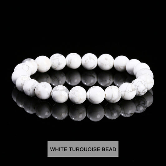 White Turquoise Bead Bracelet