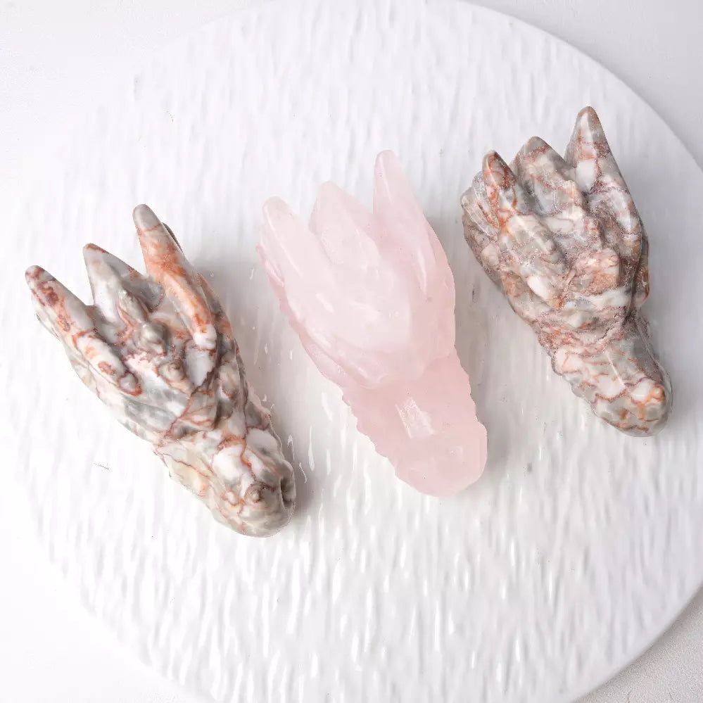 Red Grid Crystal Dragon Head