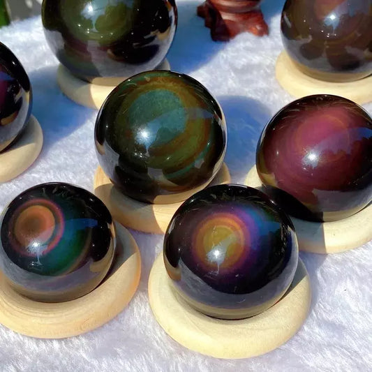 Rainbow Eye Obsidian Sphere
