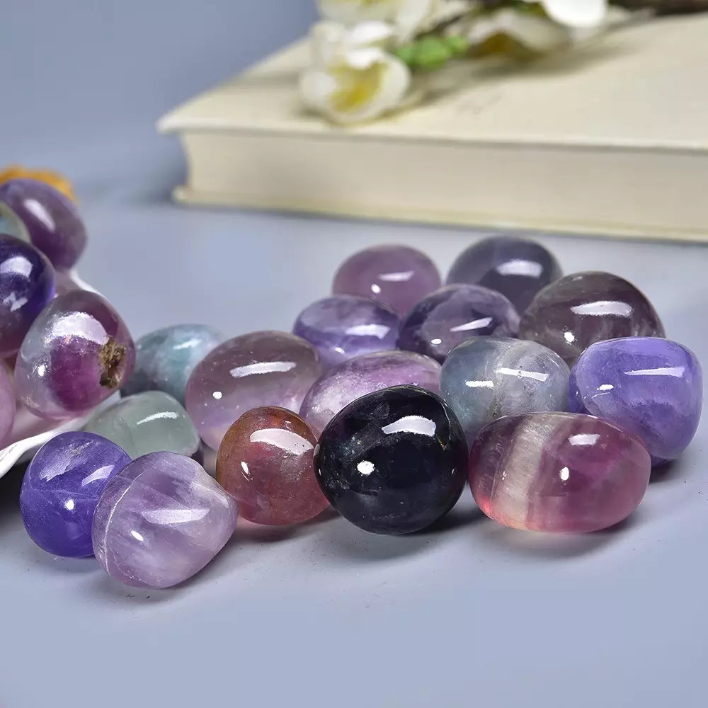Rainbow Fluorite Tumbled
