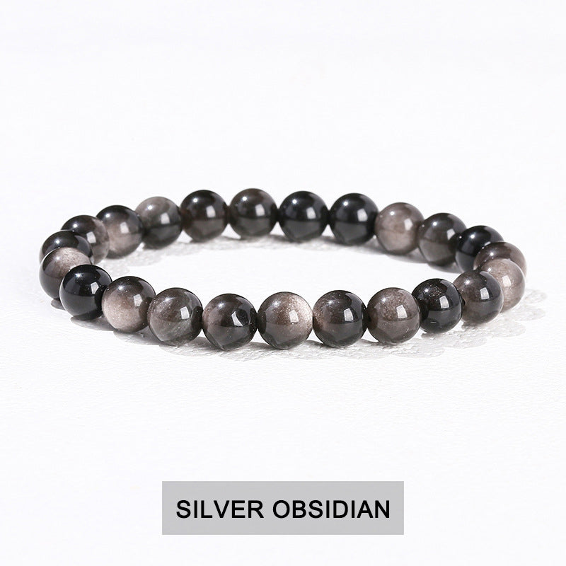 Silver Obsidian Bracelet