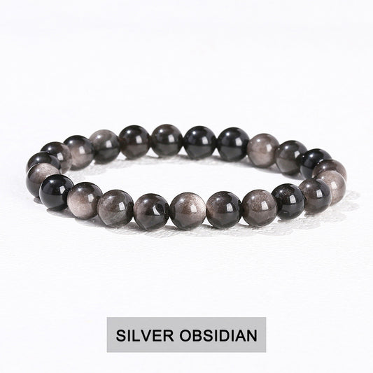 Silver Obsidian Bracelet