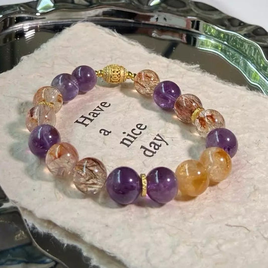Amethyst Luster &amp; Obsidian Gold