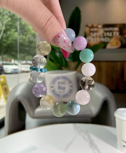 Rainbow Neon Crystal Clusters