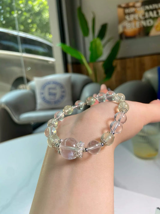 Snowy Milk Crystal &amp; Prehnite