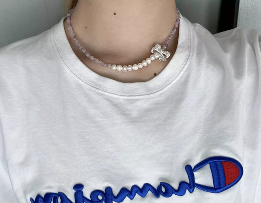 Lavender Pearl Bow