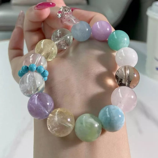 Rainbow Neon Crystal Clusters