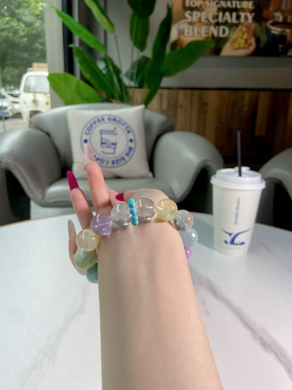 Rainbow Neon Crystal Clusters